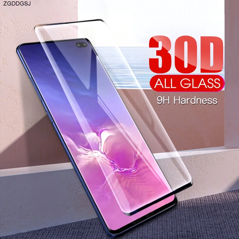 

30D Tempered Glass Cover On The For Samsung Galaxy Note 10 Pro 9 8 S10 Plus S10e S9 S8 Plus Full Screen Protective Glass Film 9H