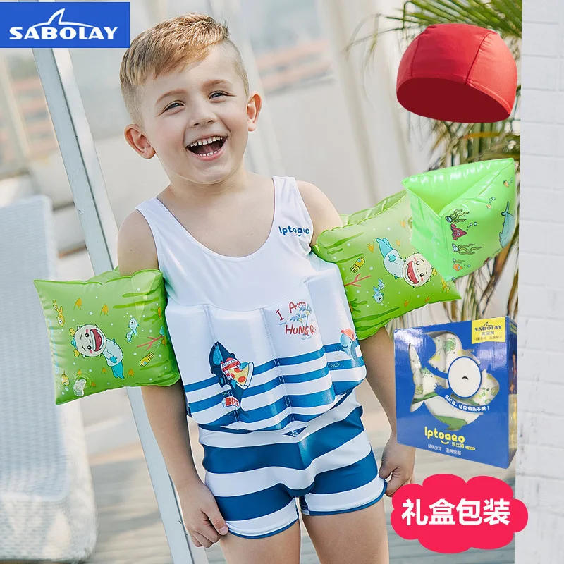 Детский цельный летний плавучий жилет купальный костюм для детей пляжный