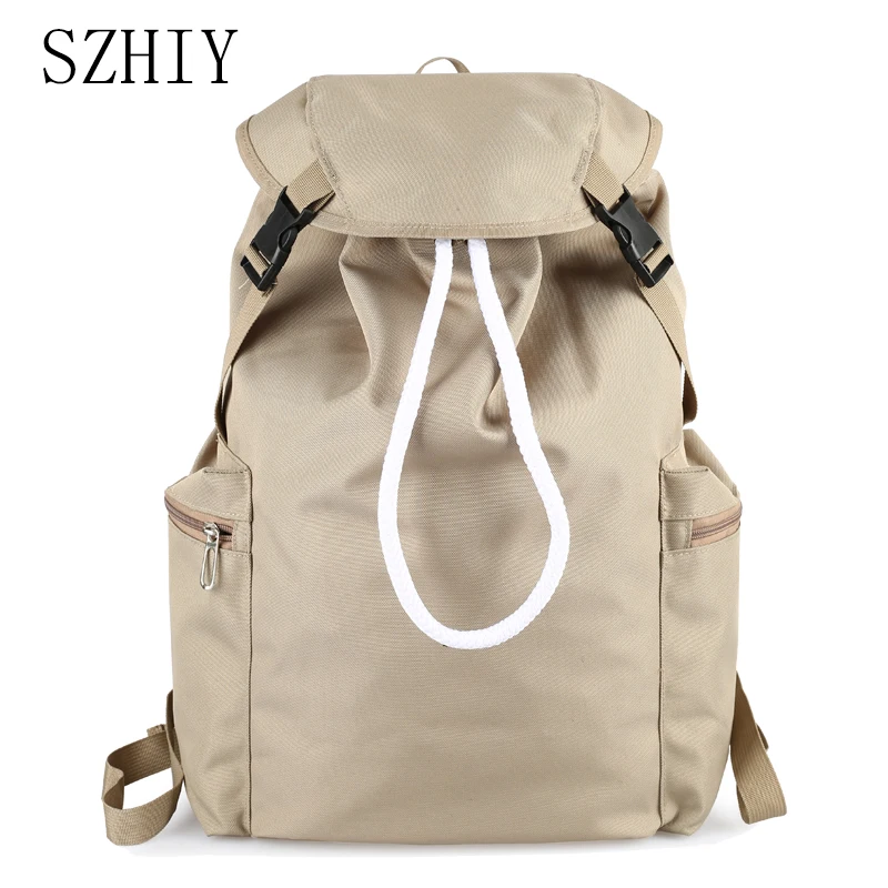 

Женский большой повседневный рюкзак, сумка из ткани Оксфорд, мужской рюкзак на шнурке, дорожный вместительный рюкзак унисекс для ноутбука