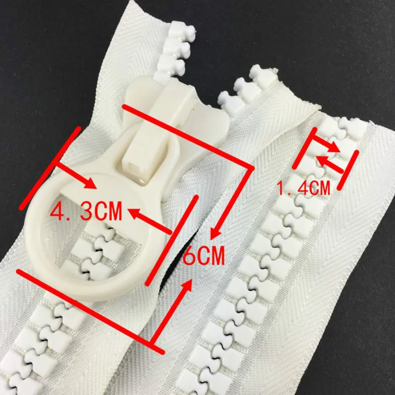 

6m/lot 20# OVERSIZE Continuous RESIN Zipper ROLL Tape/SLIDER BLACK/WHITE for Sofa SLEEPING Bag BEDDING Outdoor TENT CAR COVER