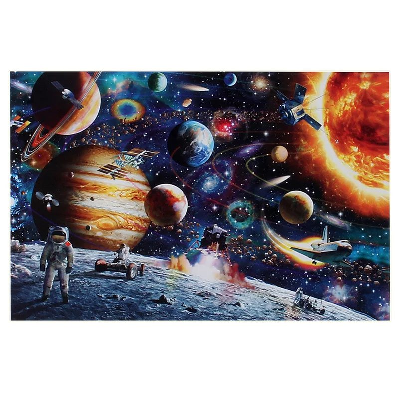 Rompecabezas de paisaje del viajero espacial para ni&ntilde;os y adultos, juguete educativo de 1000 piezas, rompecabezas de 1000 piezas-1