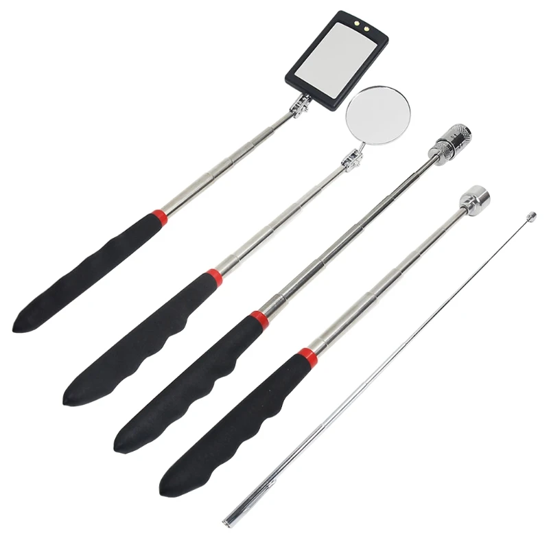 

50LB Round Telescoping Inspection Mirrors Circular Inspection Mirror Adjustable Flexible Inspection Mirror Extend Tool Mirror