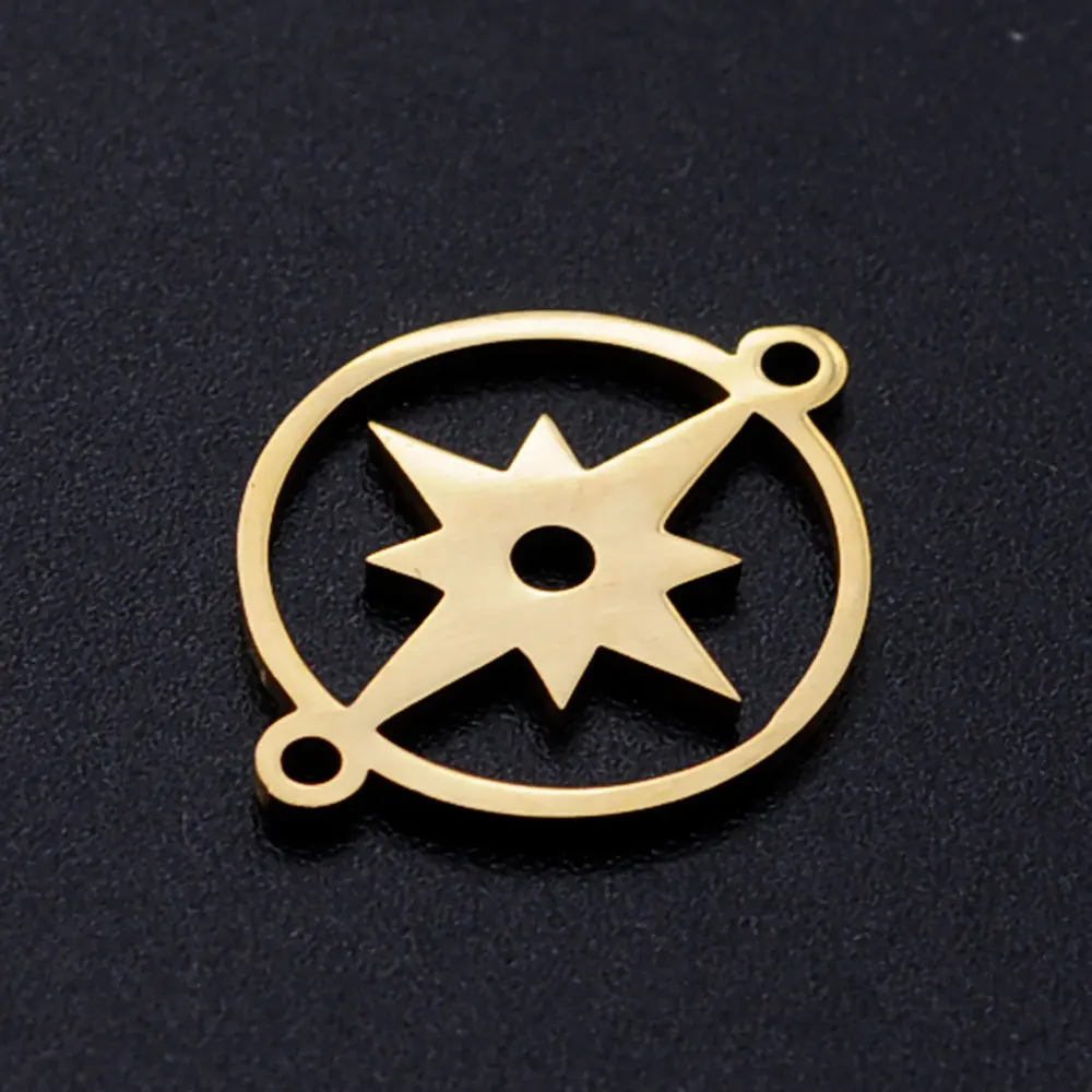 5 шт./лот круглый Метеор Звезда из нержавеющей стали соединитель Шарм для женщин