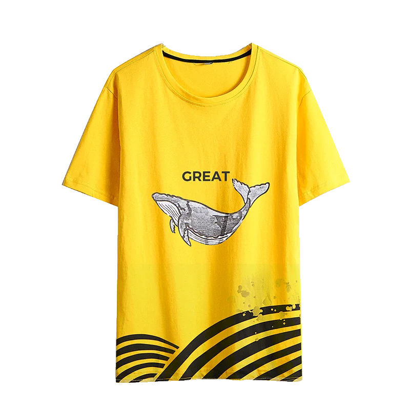 

Male's Printing Cartoon Short Sleeve T-shirt Men's Cotton T-shirt