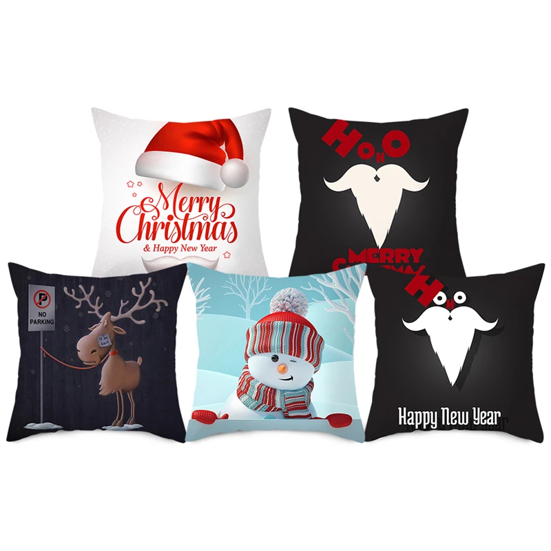 Чехлы на подушки Fuwatacchi в рождественском стиле наволочки с милым мультяшным Санта