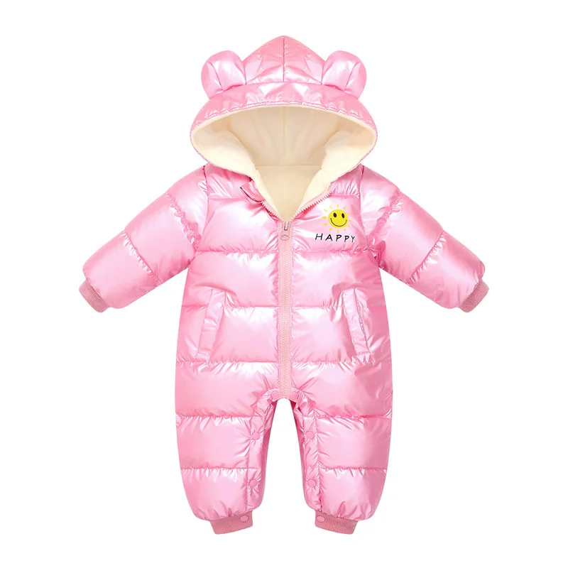 2022 Winter Baby Clothing Newborn Boy Girl Warm Rompers Hooded Jumpsuit Waterproof Snowsuit Plus Velvet Outerwear Coat Clothes |