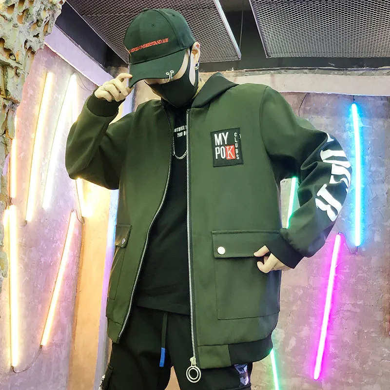 Liketkit куртка с капюшоном уличная Мужская 2019 осень японский винтажный принт куртки