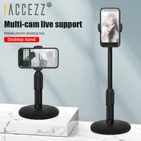 accezz desk telescopic phone stand for iphone 11 pro max x samsung s10 xiaomi tablet live broadcast 360 rotation holder bracket