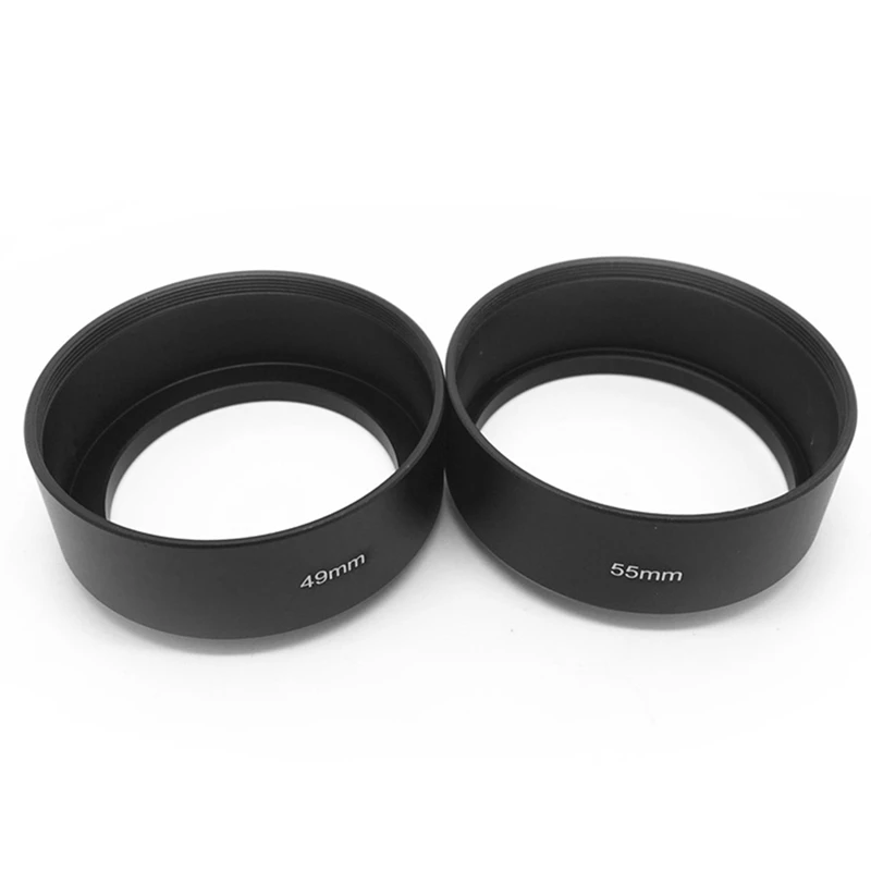 Металлическая бленда с резьбовым креплением для фильтра объектива камеры из