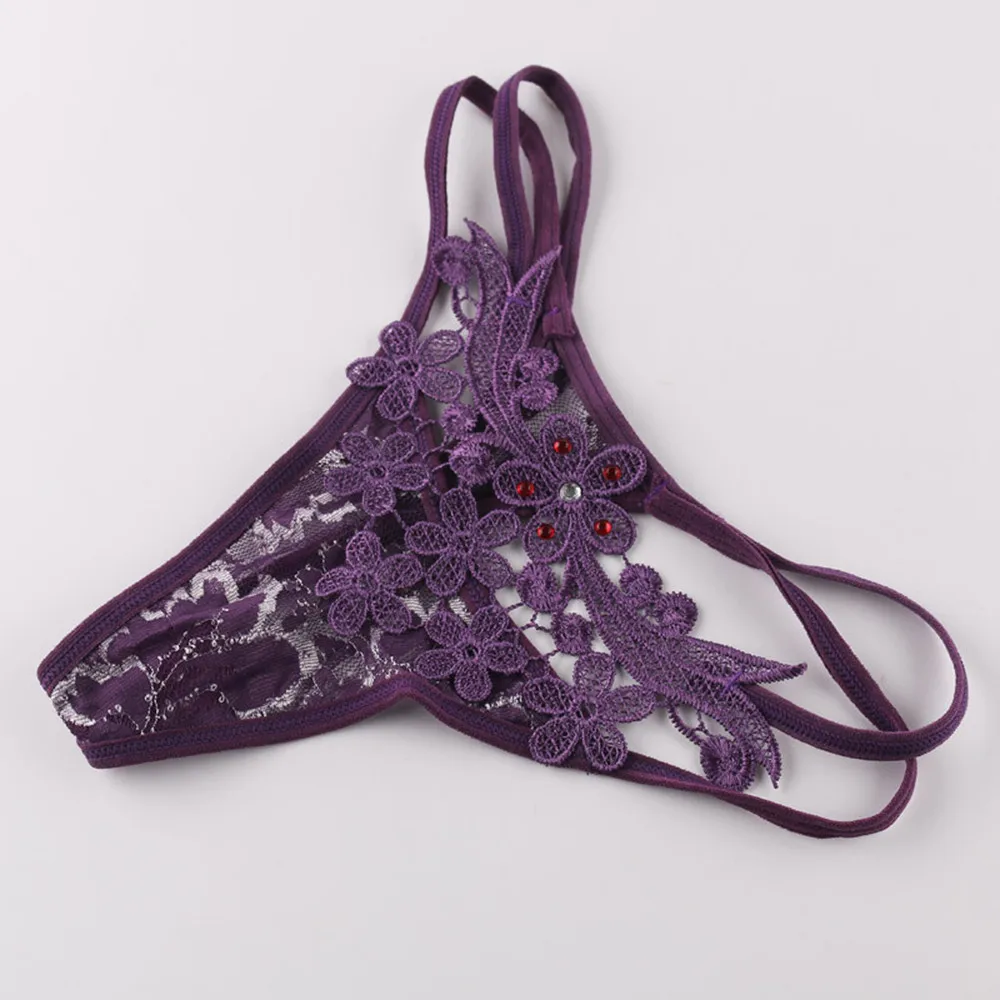 1 шт. ультратонкие прозрачные сексуальные женские кружевные стринги с бантом