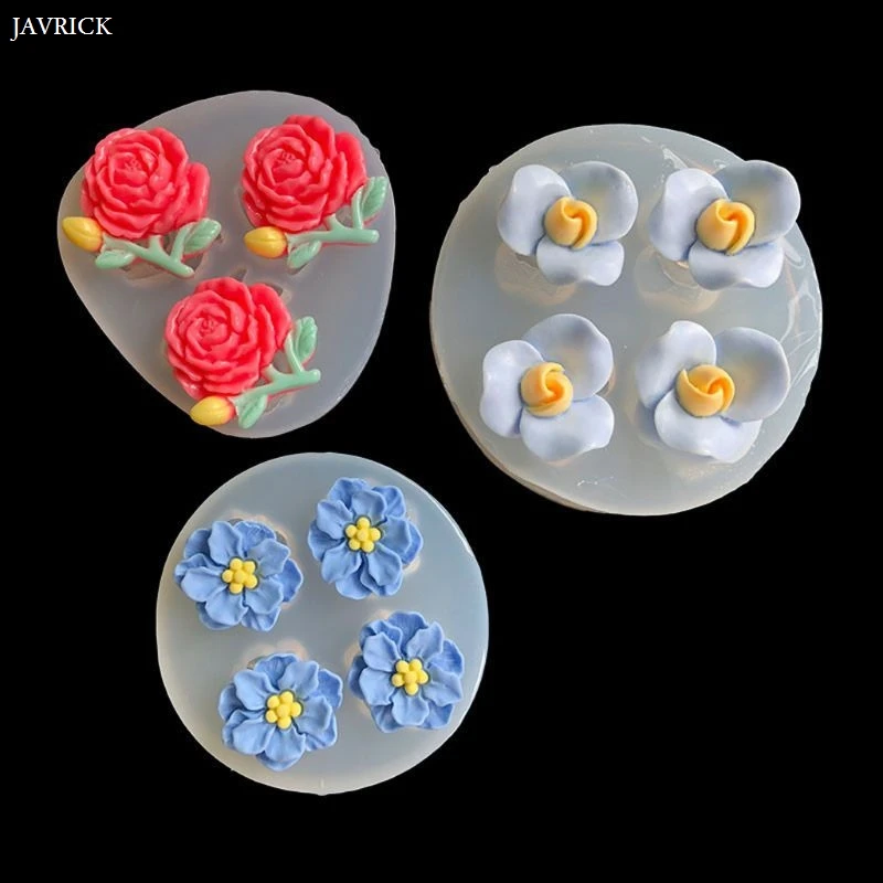 

Flower Jewelry Epoxy Resin Casting Molds Rose Cuckoo Camellia Floral Silicone Resin Mold Handmade Jewelry Making Tools