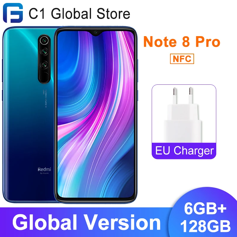 Смартфон Xiaomi Redmi Note 8 Pro 6 ГБ ОЗУ глобальная версия Гб ПЗУ 128 дюйма NFC