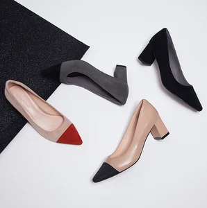 Женские туфли-лодочки из натуральной кожи, с острым носком