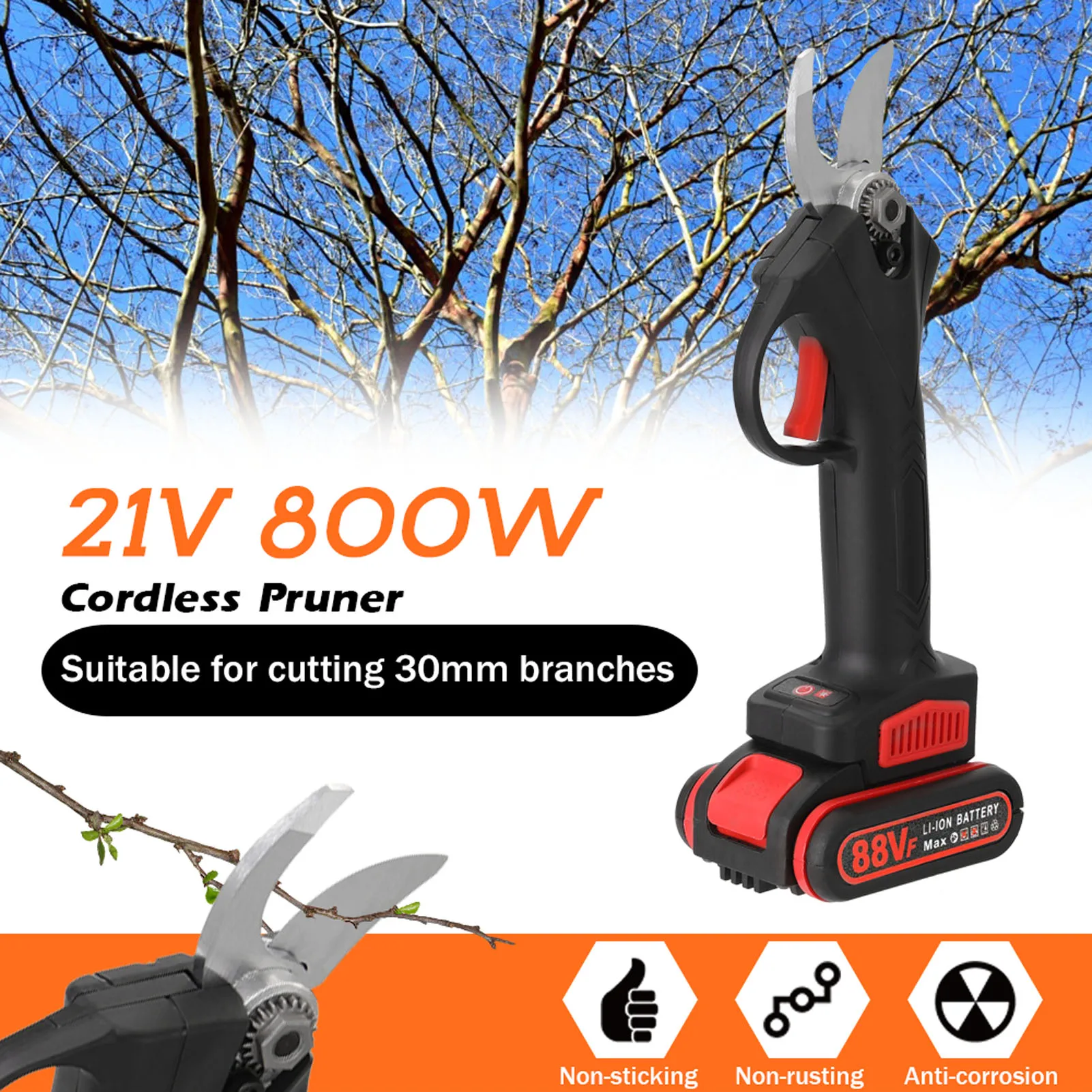 

88VF Electric Pruning Shear Cordless Brushless Motor 4inch Brush Motor Cahinsaw Set Woodworking Tool Garden Tool Mini Cahinsaw