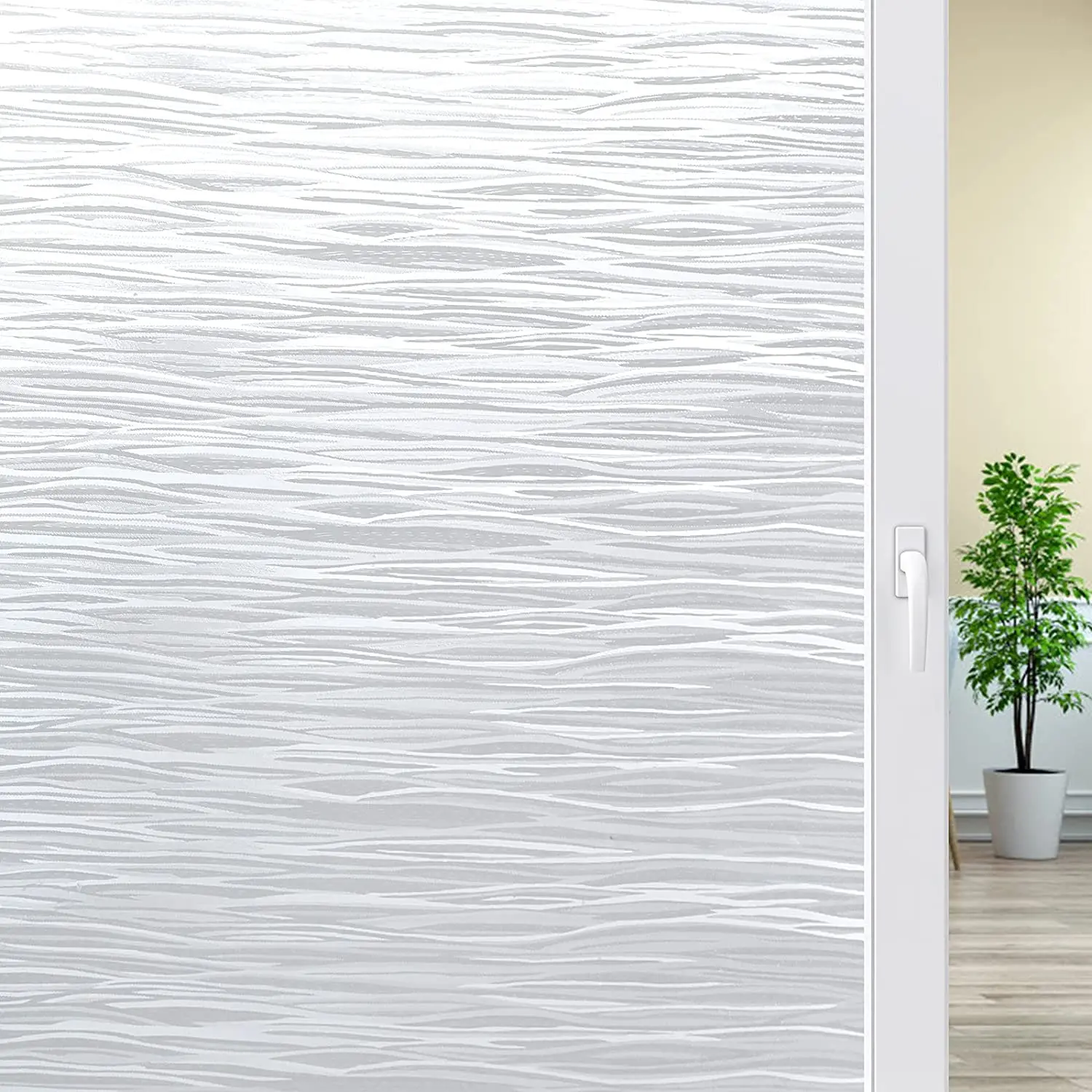 

Window Privacy Film Frosted Removable Window Vinyl Door Window Coverings UV Blocking Static Cling Non-Adhesive Window Clings