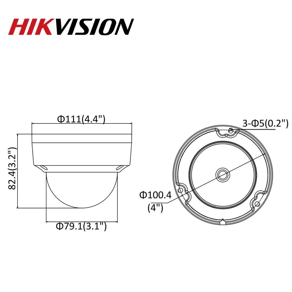 Hikvision IP Камера 4MP купольная PoE ИК DS 2CD2143G0 I с разъемом для карт SD капельницы IP67