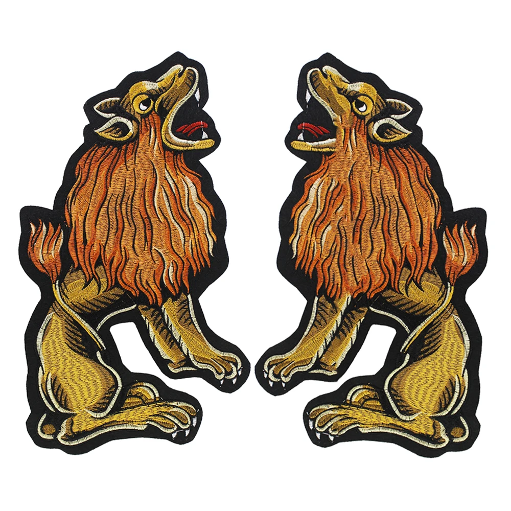 Большие черные нашивки с вышивкой ящерицы железная аппликация для одежды блузка