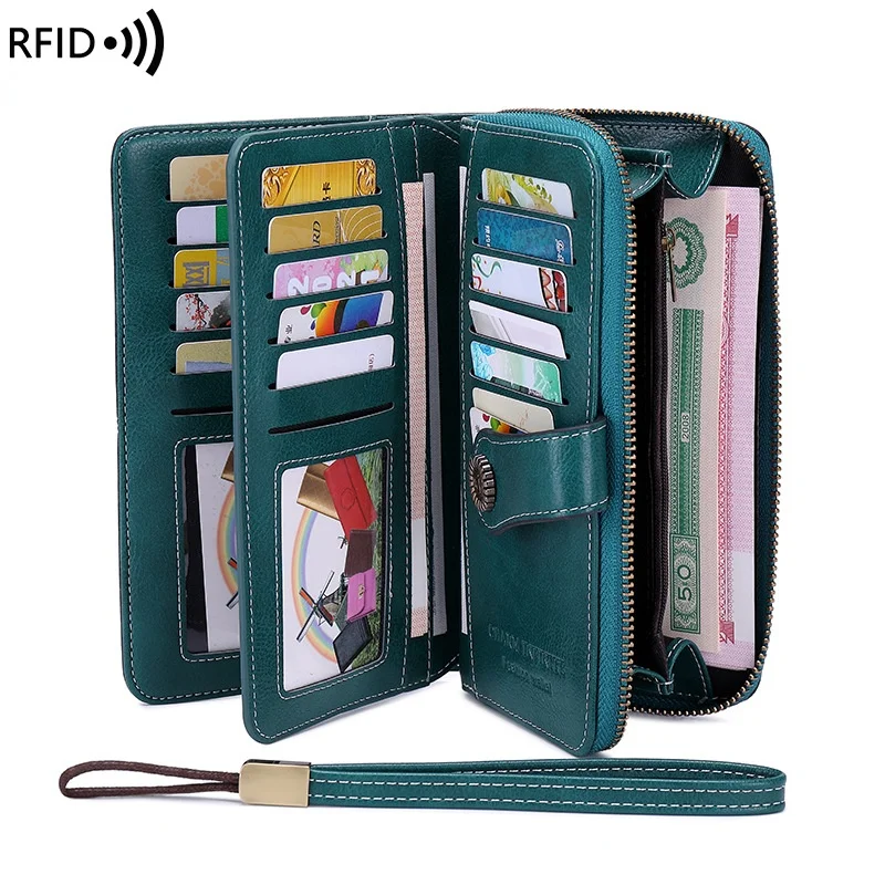 

Женский кошелек из искусственной кожи с RFID-защитой и отделением для карт