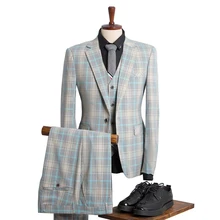 Oimgsuit terno masculino jaqueta coreano magro padrinhos noivo casado negócios casual profissional formal wear pequeno terno (2)