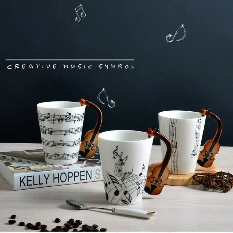 Керамическая кружка-пианино для гитары 250 мл | Дом и сад