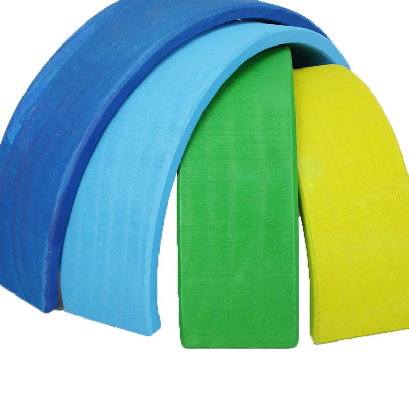 12 шт. большие размеры 35 5 см детские игрушки деревянные радужные Укладчики блоки