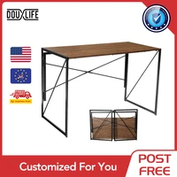 douxlife foldable computer table office desk writing study table foldable design x shape standing desk for home office furniture
