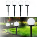 Светодиодный светильник на солнечной батарее для двора, водонепроницаемая лампа для забора, уличный садовый декоративный светильник, освещение для лужайки, носветильник светильник с питанием от солнечного света, лампа с шариками