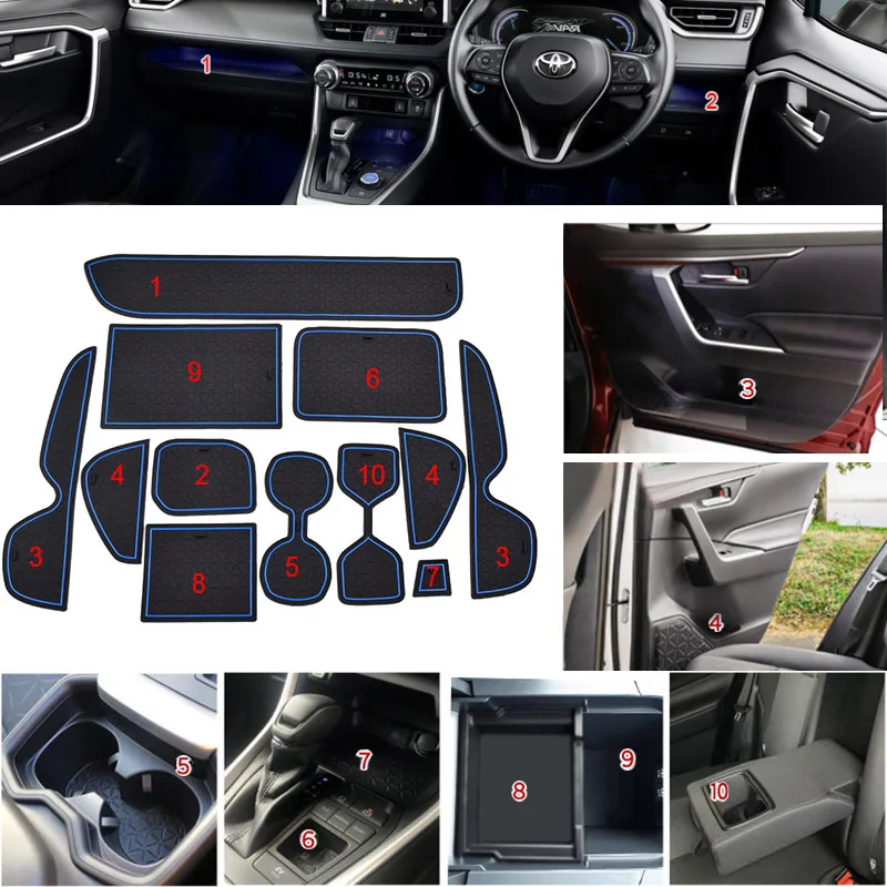 Vtear для тойота рав 4 Toyota RAV4 2019 2020 2021 аксессуары резиновые коврики слот ворот коврик