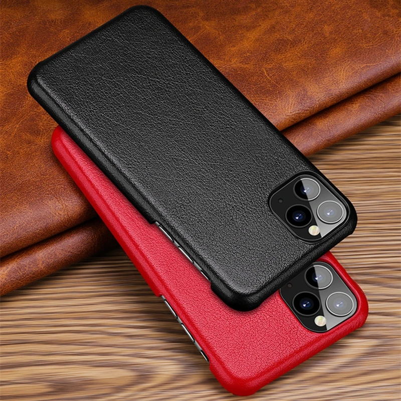real leather case for iphone 11 pro max case luxury genuine leather phone cases for iphone xs max xr x back cover funda capa free global shipping