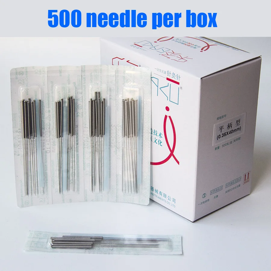 Акупунктурная ручка для иглоукалывания иглы массажа 500 шт. высококачественные