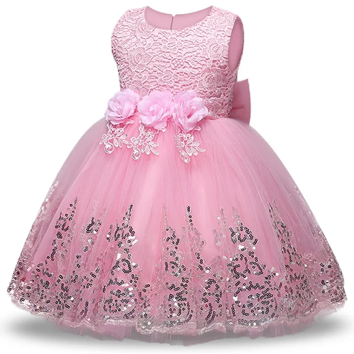 Pink Vestidos de fiesta de noche; бальное платье принцессы для маленьких девочек; кружевное платье подружки невесты с цветочным узором для свадебной вечеринки; платья для выпускного вечера - Цвет: Pink