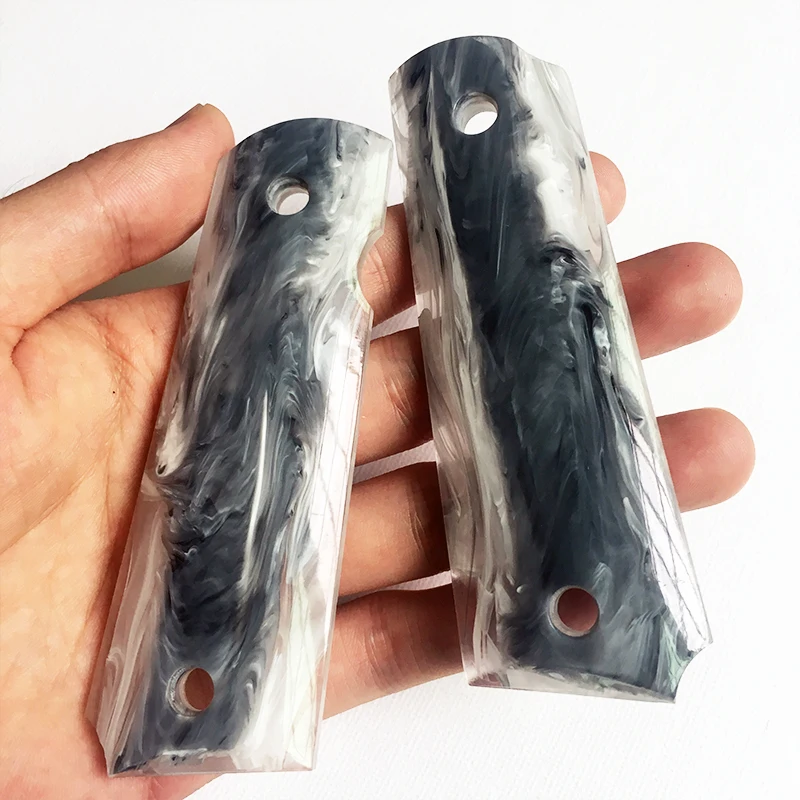 2Pieces Marbling Acrylic Tactics Pistol 1911 Grips Custom Material patch CNC Accessories | Инструменты