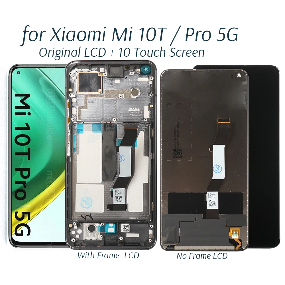 Original para Xiaomi Substituição da Tela de Toque Digitador da Tela Display Pro 5g Lcd Testado Telefone mi 10 t –