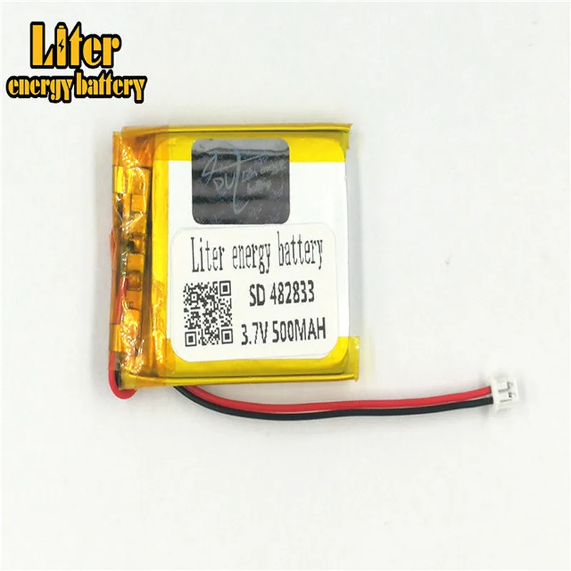 1 25 мм 2pin разъем 3 7 в 482833 500 мАч аккумуляторная батарея lipo Солнечная зарядка для