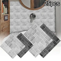 25pcs kitchen tile stickers bathroom mosaic sticker self adhesive wall decor wall paper for kitchen and bathroom tiles