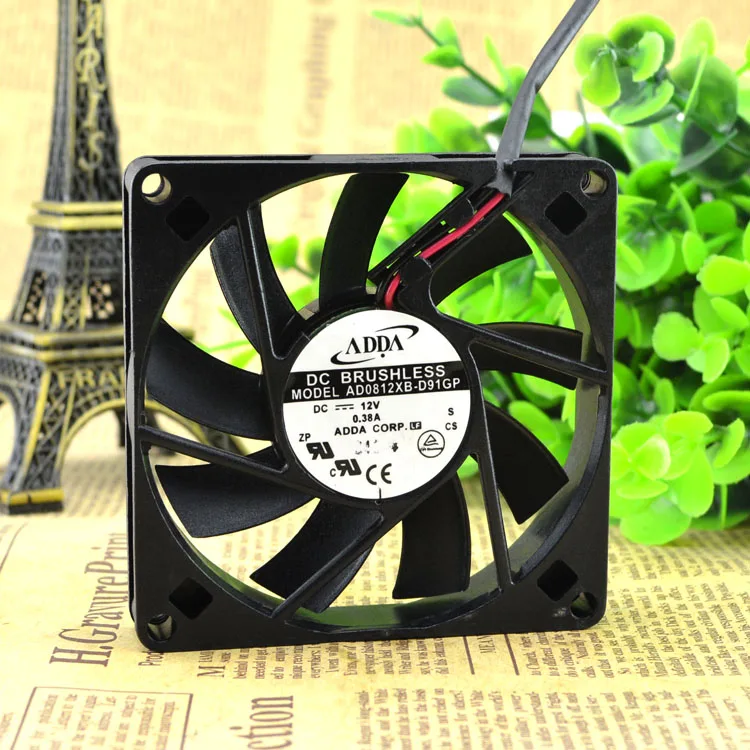 

Taiwan Xiexi Adda Ad0812xb-D91gp 8015 12v 0.38a Power Fan Case Fan