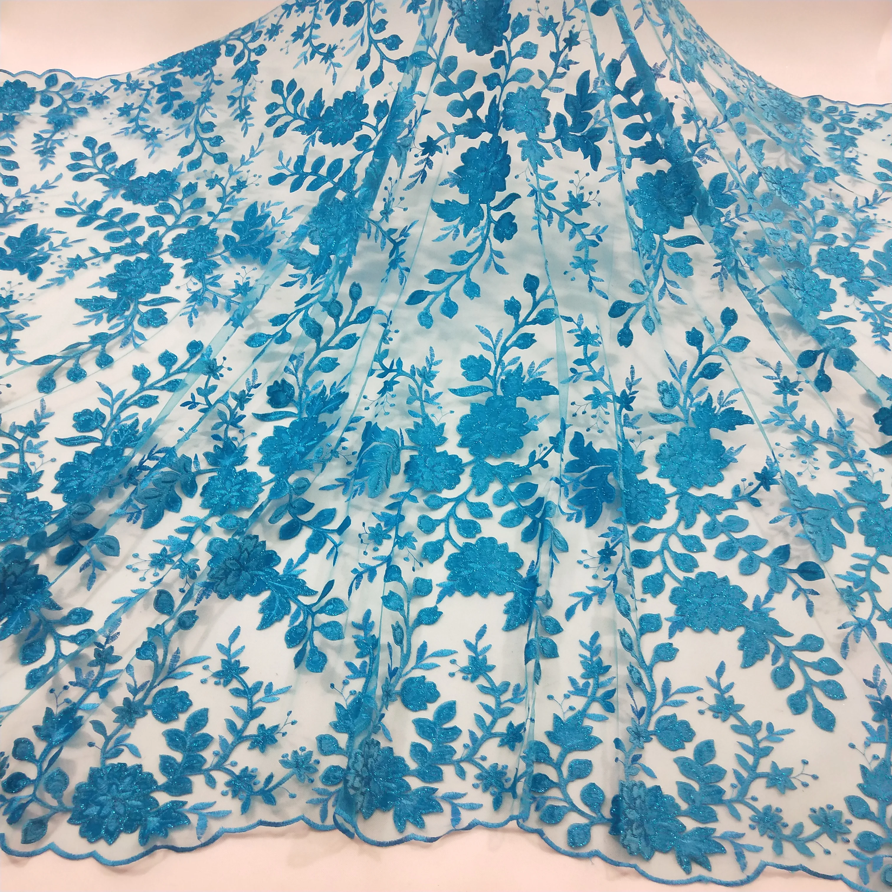 Бархатная французская кружевная ткань оранжевая изумрудная зеленая бирюзовая