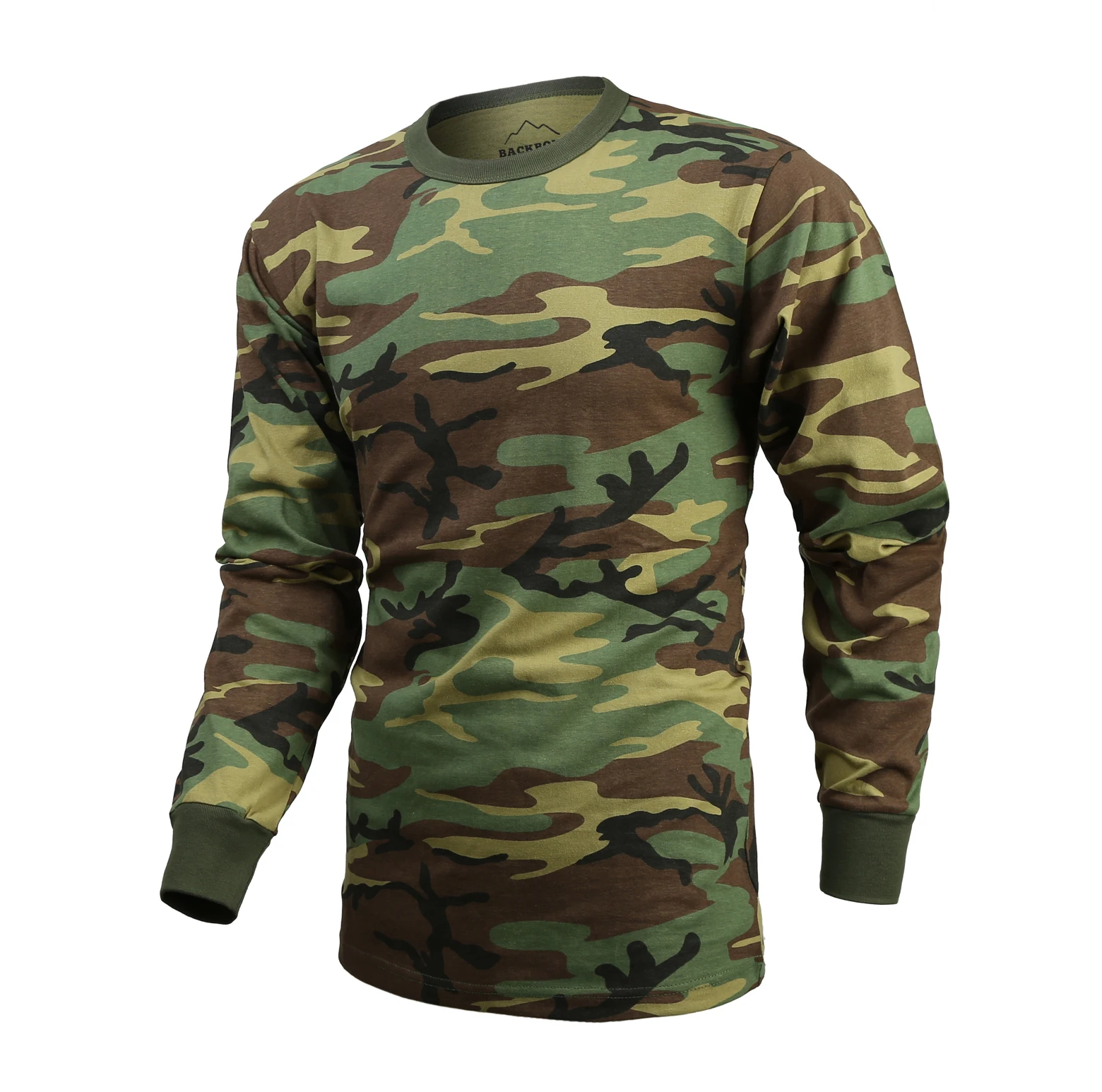 Мужская армейская футболка с длинным рукавом для тренировок в спортзале
