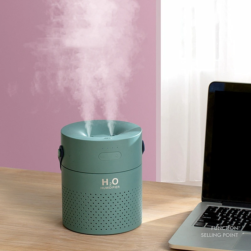 

1100ml Large Capacity Air Humidifier Dual Spray 4000mAh USB Rechargeable Wireless Ultrasonic Aroma Diffuser Color Light Fogger