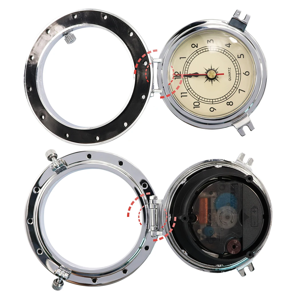 

Fashion Quartz Clock Round Silver Roman Vintage Dedicated For Car Boat