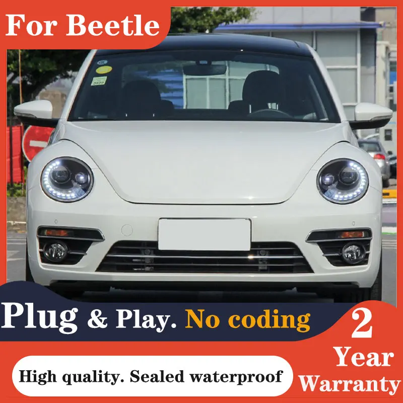 

Car Styling for VW 2013-2019 LED Headlight for Beetle Head Lamp LED Daytime Running Light LED DRL Bi-Xenon HID