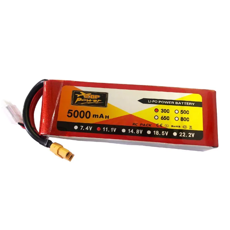 

12 years ZOP factory RC model high-rate battery 1500mah3S1.1V14.8V22.2V35C lithium battery