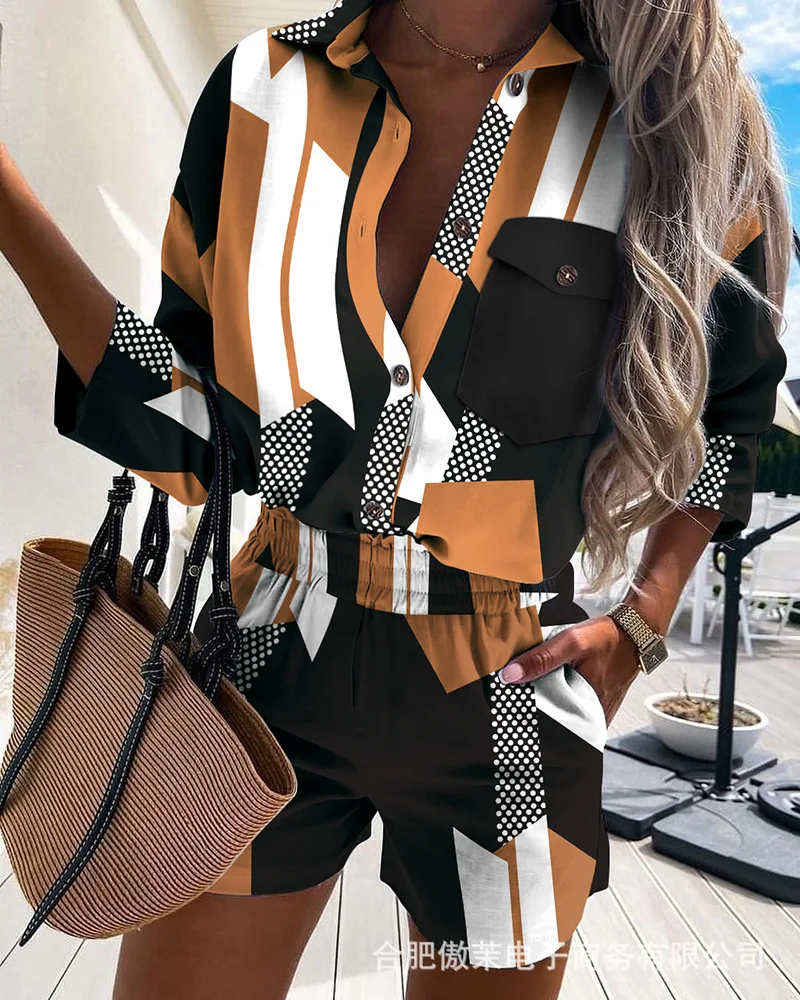 

Женский Повседневный Топ на пуговицах с длинным рукавом