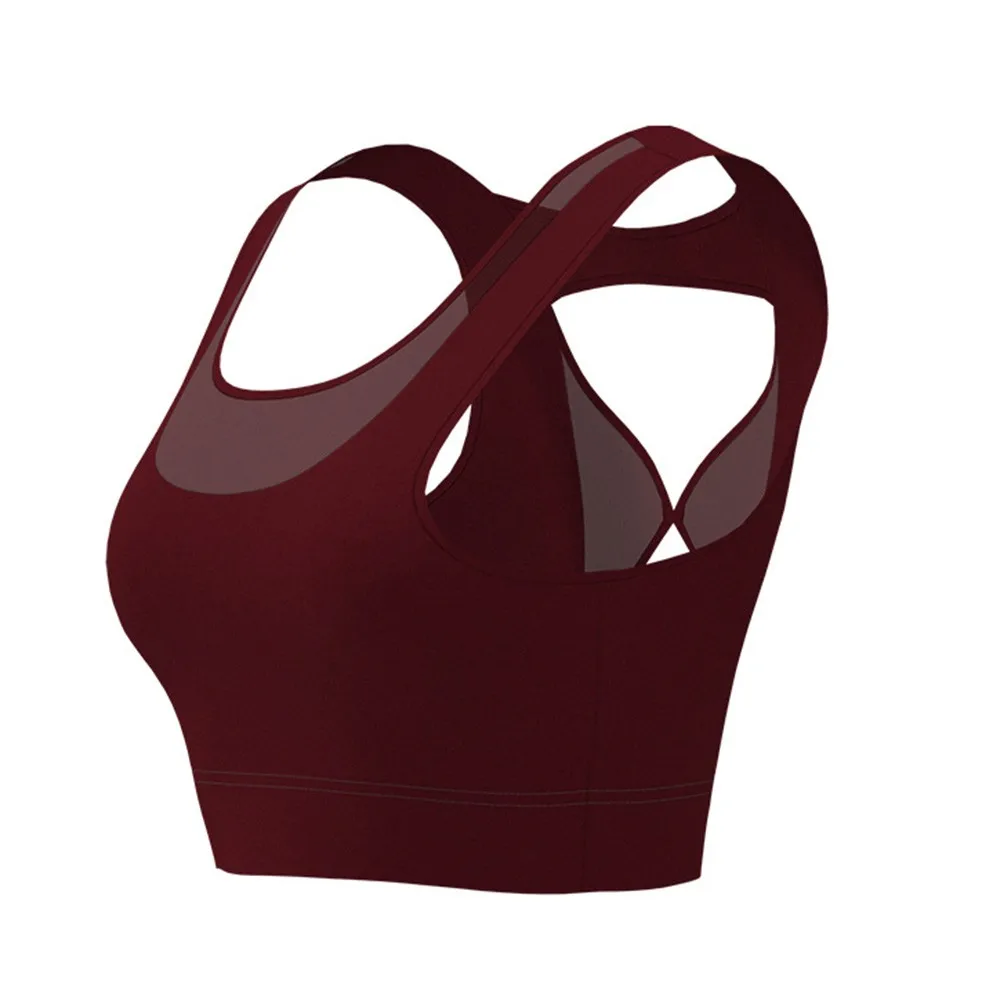 

Women's Tube Top Sports Underwear Shockproof Running Gathering Vest Fitness Yoga Bra Bralette Female Workout Fitness Gym Vest