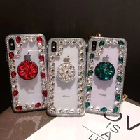 diamond airbag bracket case for samsungs21 s20 plus s6 s7 s8 s9 s10 plus s10 lite note5 8 9 10 20 fashion phone case clear cover