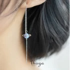 Серьги-подвески женские Thaya, серебристого цвета, с жемчугом, на лето, 925