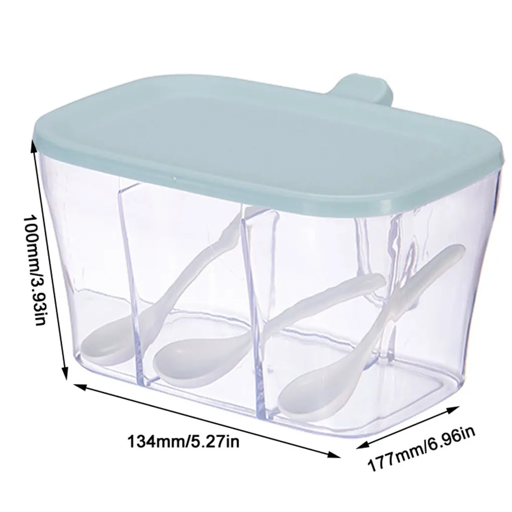 

Plastic Spice Sugar Salt coffee Container food storage Kitchen organizers Box Condiment Seasoning Storage smell proof