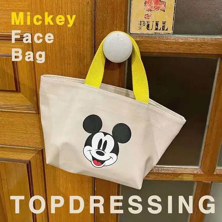 Детская Холщовая Сумка Disney с мультяшным Микки Маусом для женщин Повседневная