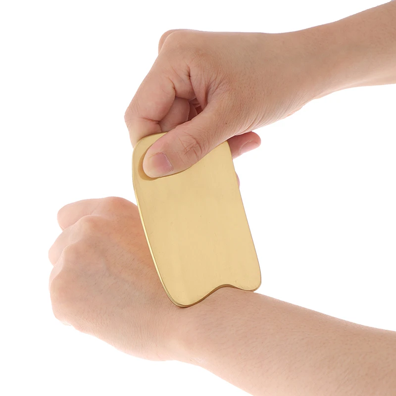 Copper Guasha Scraping Massage Scraper Face Massager Acupuncture Gua Sha Board Acupoint Facial Body Acupuncture Pressure Therapy