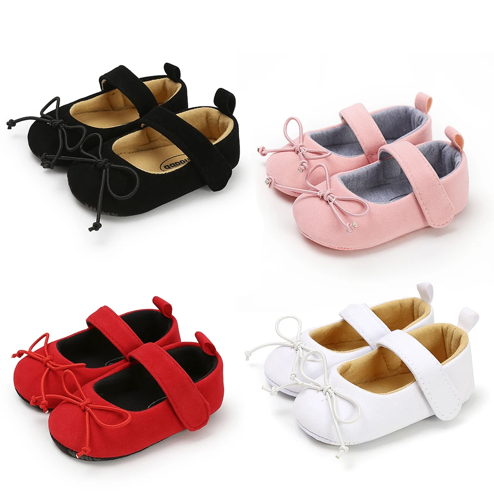 

Baby Girl Toddler shoes 0-18M Bowknot Anti-Slip Shoes Casual Sneakers Shoe Toddler Soft Soled newborn baby Walking Shoes